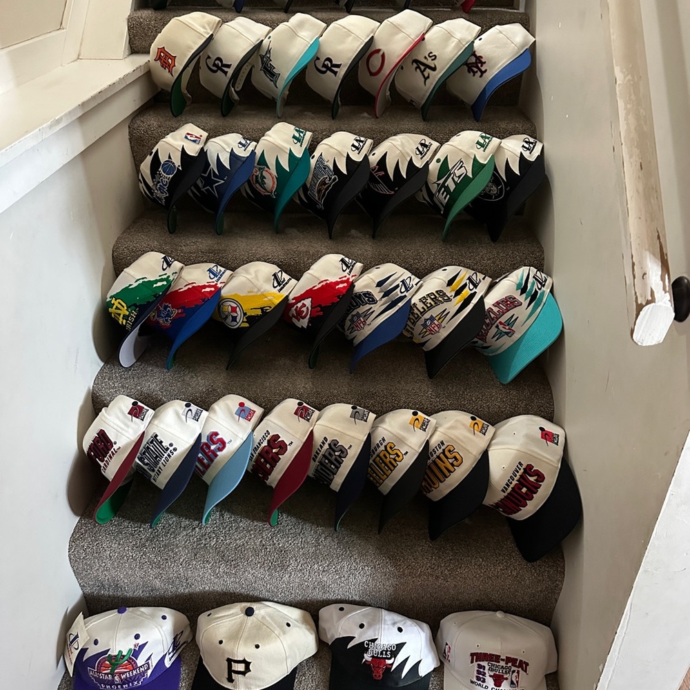 Vintage White and Black Baseball Cap